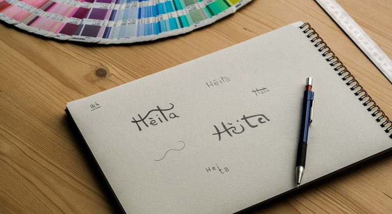 Croquis et phase de recherche pour le branding d'un restaurant. Réalisé par l'agence de communication Riz Blanc à Montpellier.
